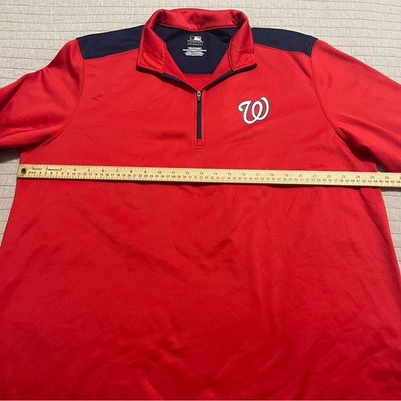 MLB Washington Nationals 1/4 Zip Pullover Jacket Men's Size 2XL - Picture 3 of 11